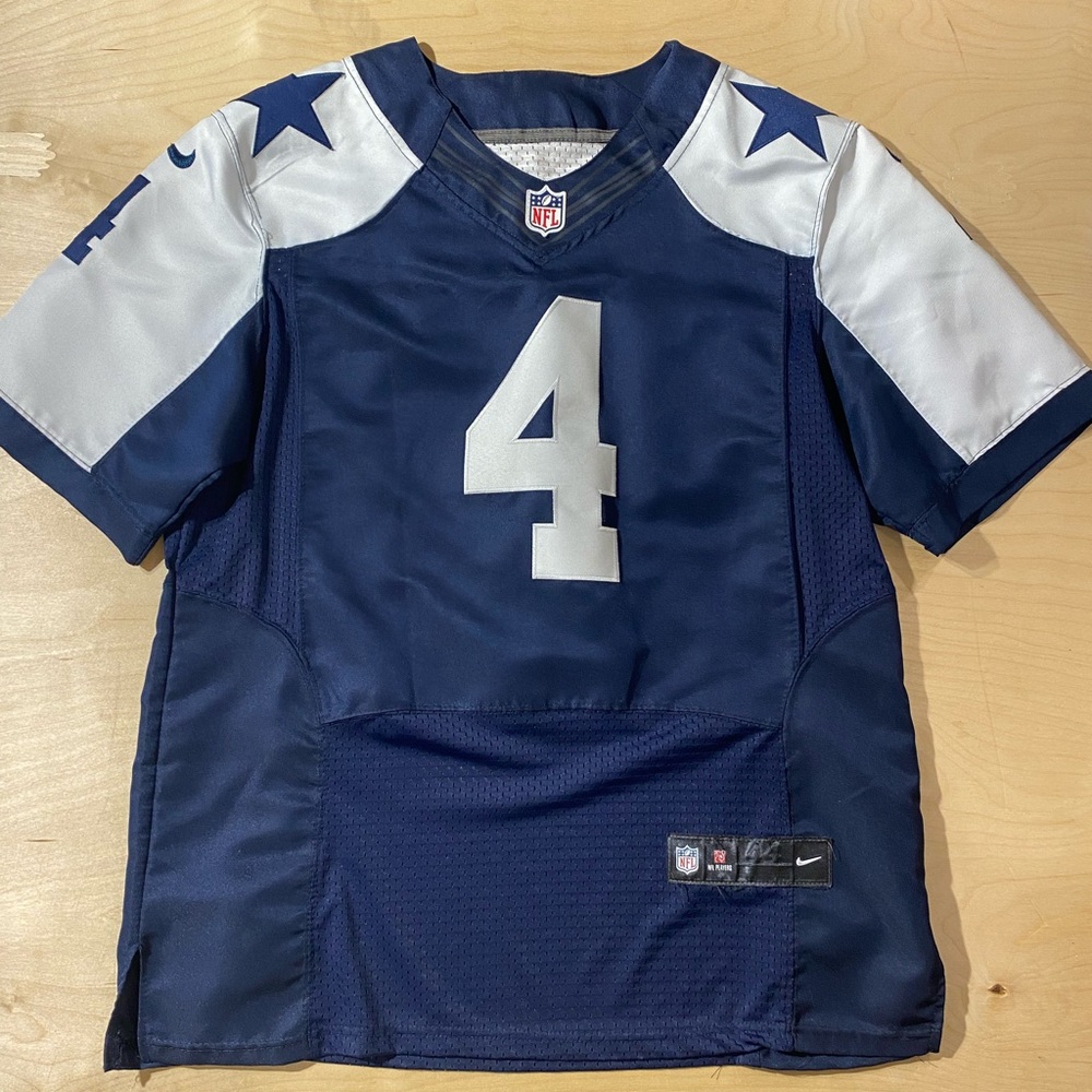 Nike Navy and White Sports Jersey 44 (OB) - Picture 2 of 8